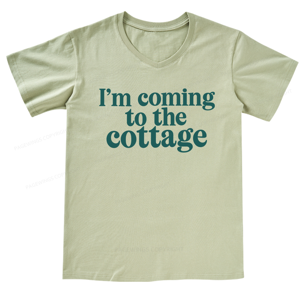 Pagewings I'm Coming To The Cottage V-neck T-shirt