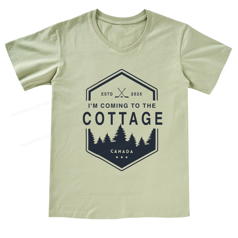 Pagewings Coming To The Cottage V-neck T-shirt