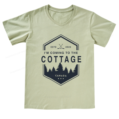 Pagewings Coming To The Cottage V-neck T-shirt