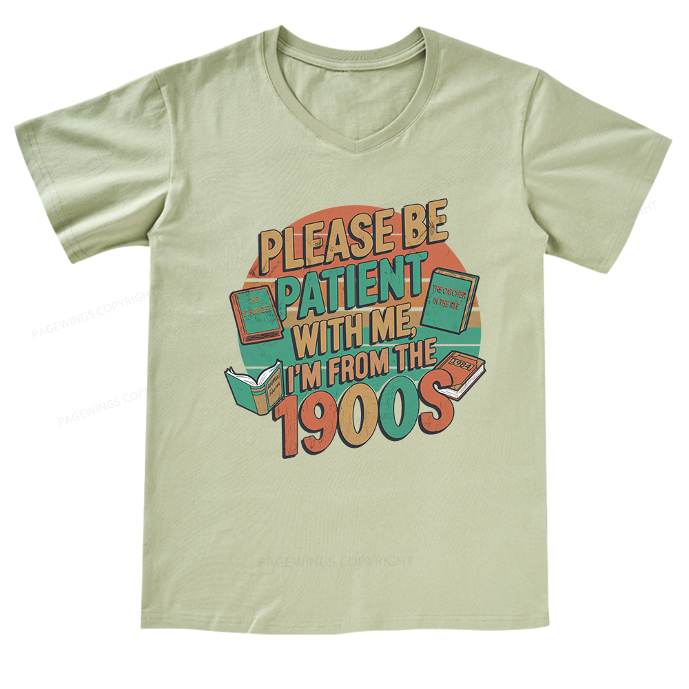 Pagewings Please Be Patient With Me V-neck T-shirt