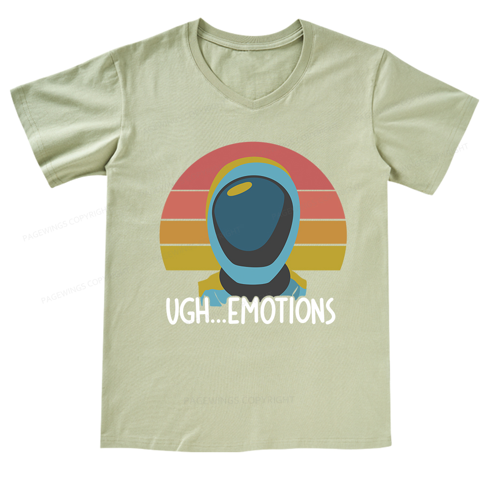 Pagewings Ugh...Emotions V-neck T-shirt
