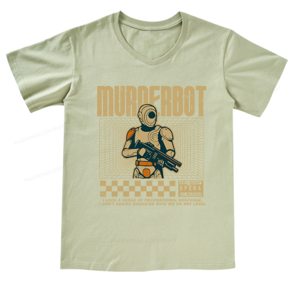 Pagewings Sci-Fiction Robot Hobby V-neck T-shirt