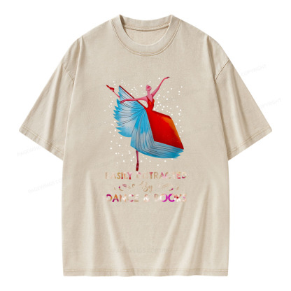 Pagewings Eaily Ditracted By Dance Book Unisex Washed T-shirt
