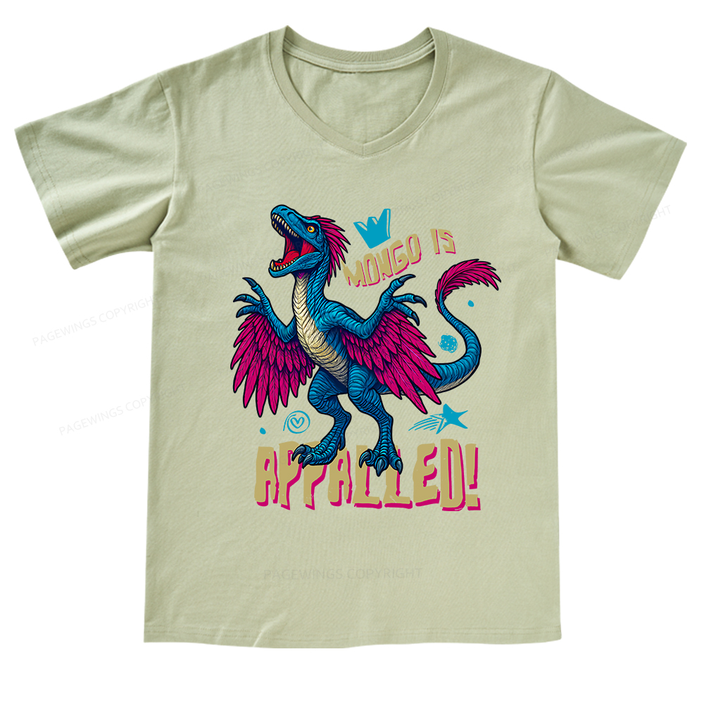 Pagewings Mongo is Appalled V-neck T-shirt