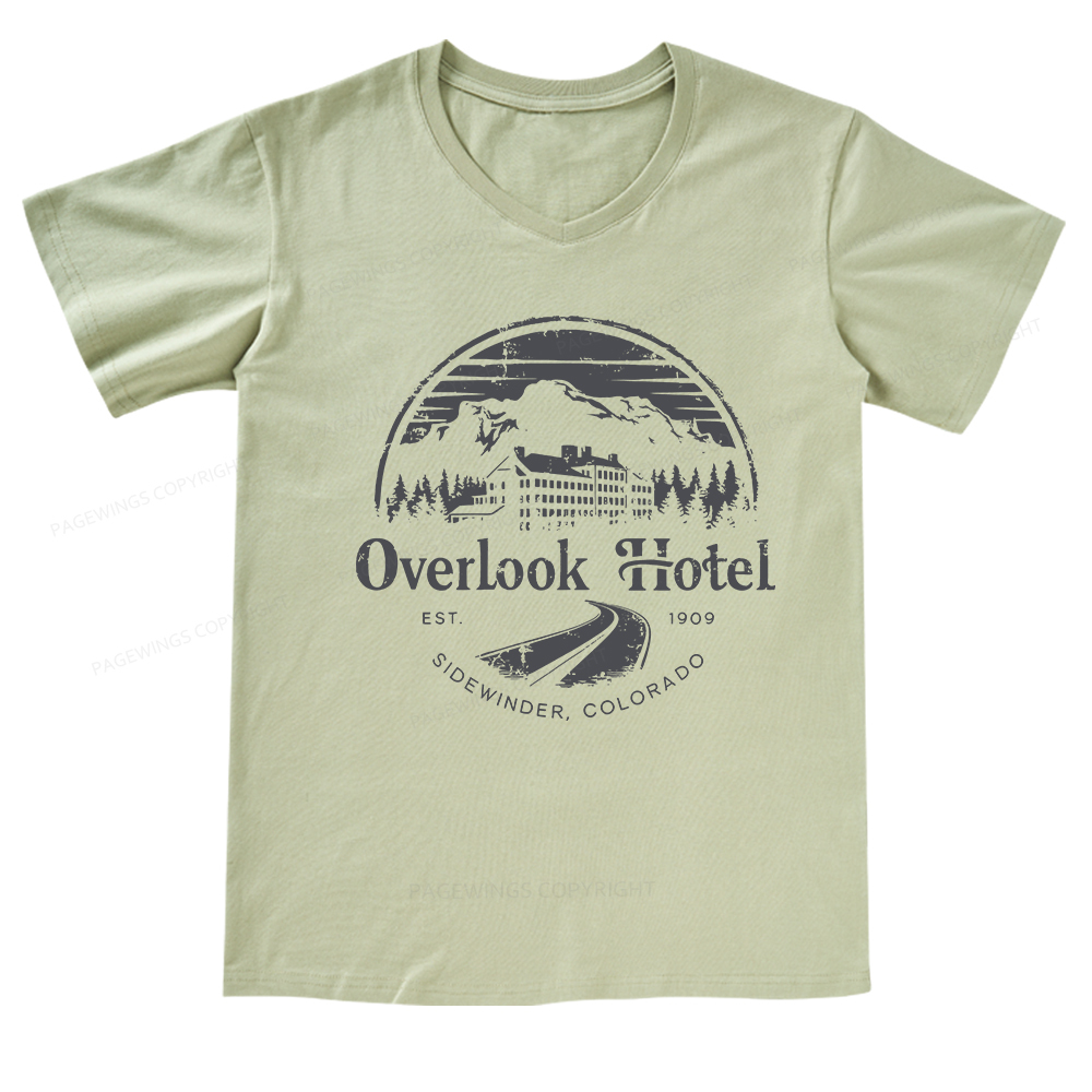 Pagewings Overlook Hotel V-neck T-shirt