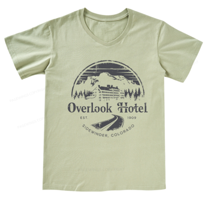 Pagewings Overlook Hotel V-neck T-shirt