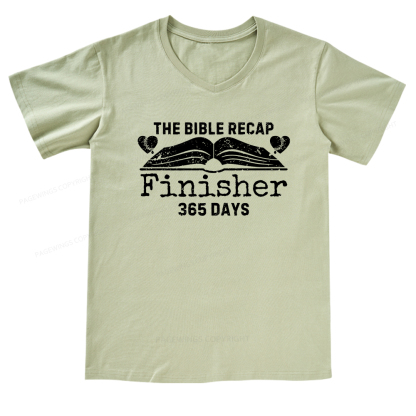 Pagewings The Bible Recap Finisher 365 Days V-neck T-shirt