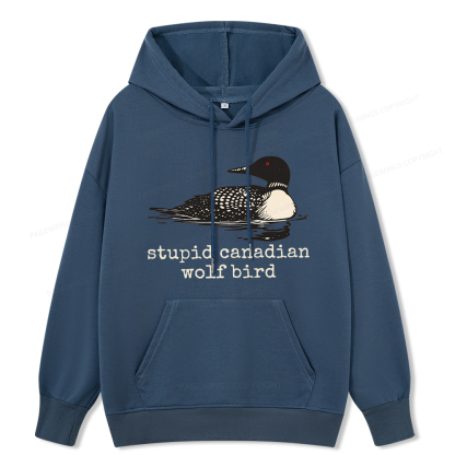 Pagewings Stupid Canadian Wolf Bird Unisex Classic Hoodie