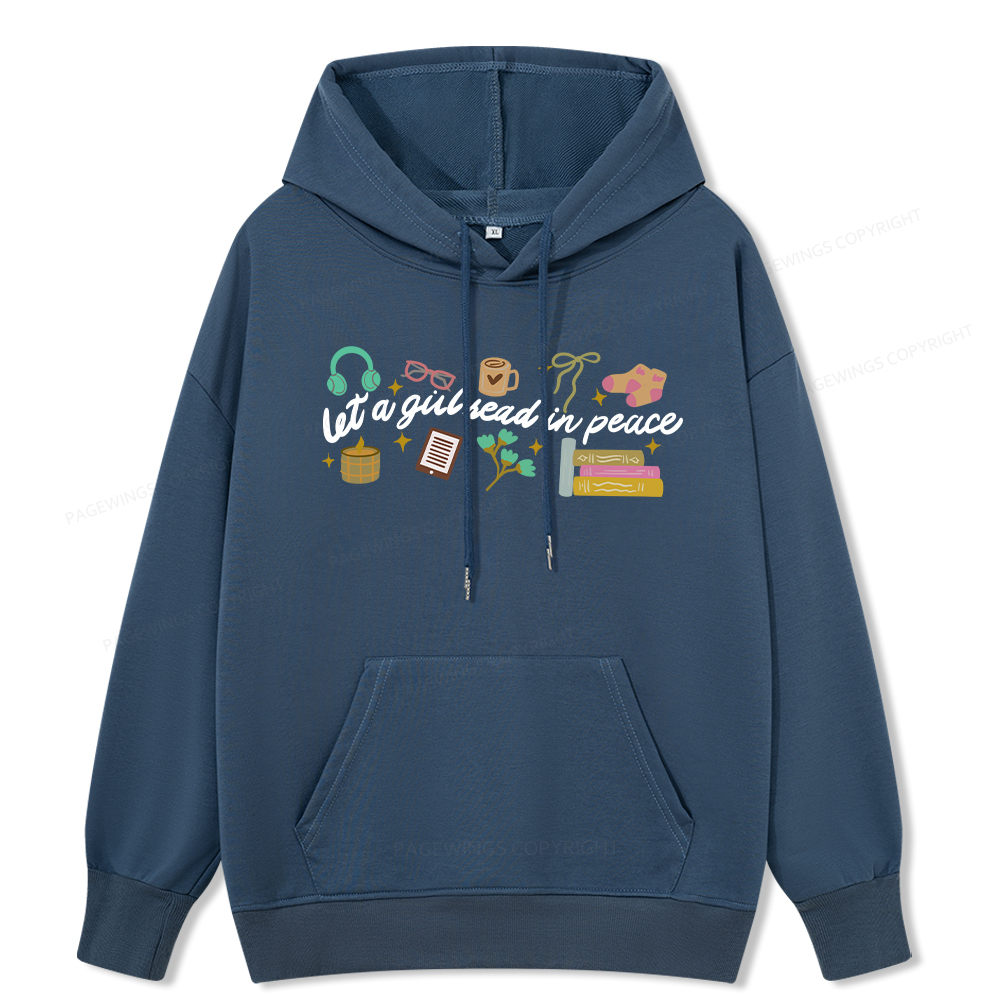 Pagewings Let a Girl Read in Peace Unisex Classic Hoodie