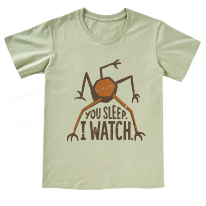 Pagewings You Sleep I Watch V-neck T-shirt