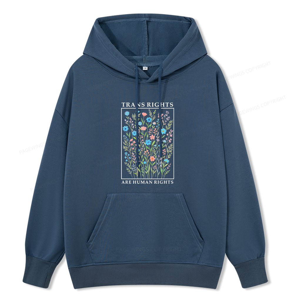 Pagewings Trans Rights Are Human Rights Unisex Classic Hoodie