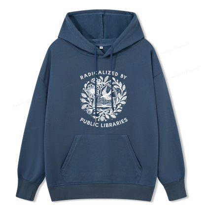 Pagewings Radicalized By Public Libraries Unisex Classic Hoodie