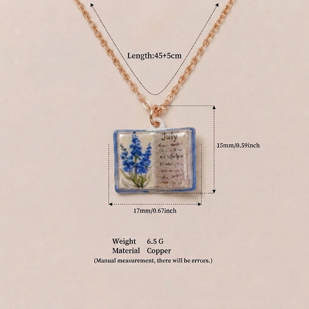 Pagewings Birth Flower Necklace