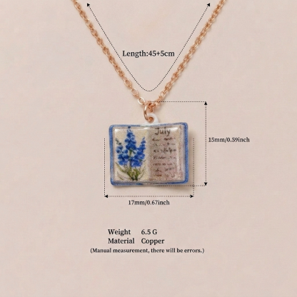Pagewings Birth Flower Necklace