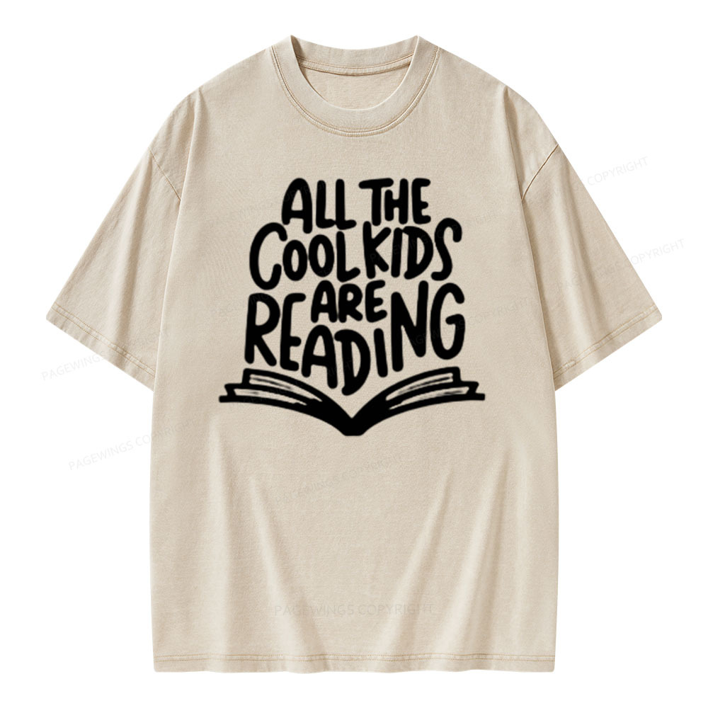 Pagewings Book Lover Kid Shirt, Reading Habit T-Shirt Unisex Washed T-shirt