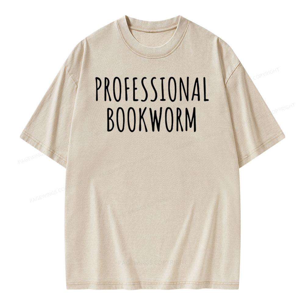 Pagewings English Teacher Shirt Book Lover Shirt Unisex Washed T-shirt
