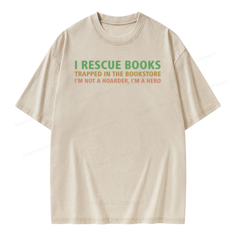 Pagewings Book Lover Shirt, Gift For Bookworms Unisex Washed T-shirt