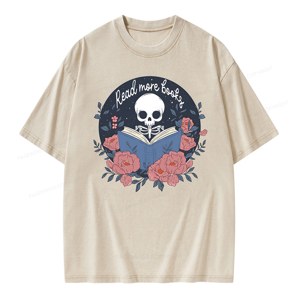Pagewingsread  more  books Unisex Washed T-shirt