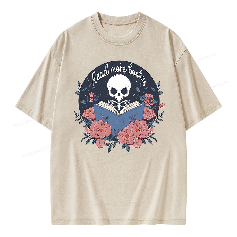 Pagewingsread  more  books Unisex Washed T-shirt