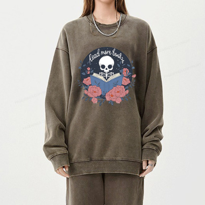 Pagewings read  more  books Unisex Washed Sweatshirt