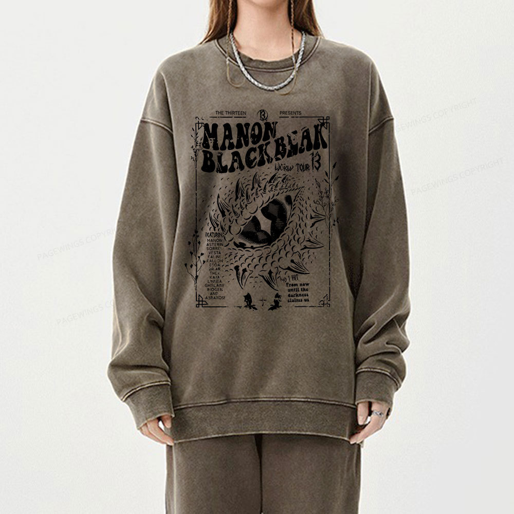 Pagewing ACOTAR Crescent City Rhysand Unisex Washed Sweatshirt