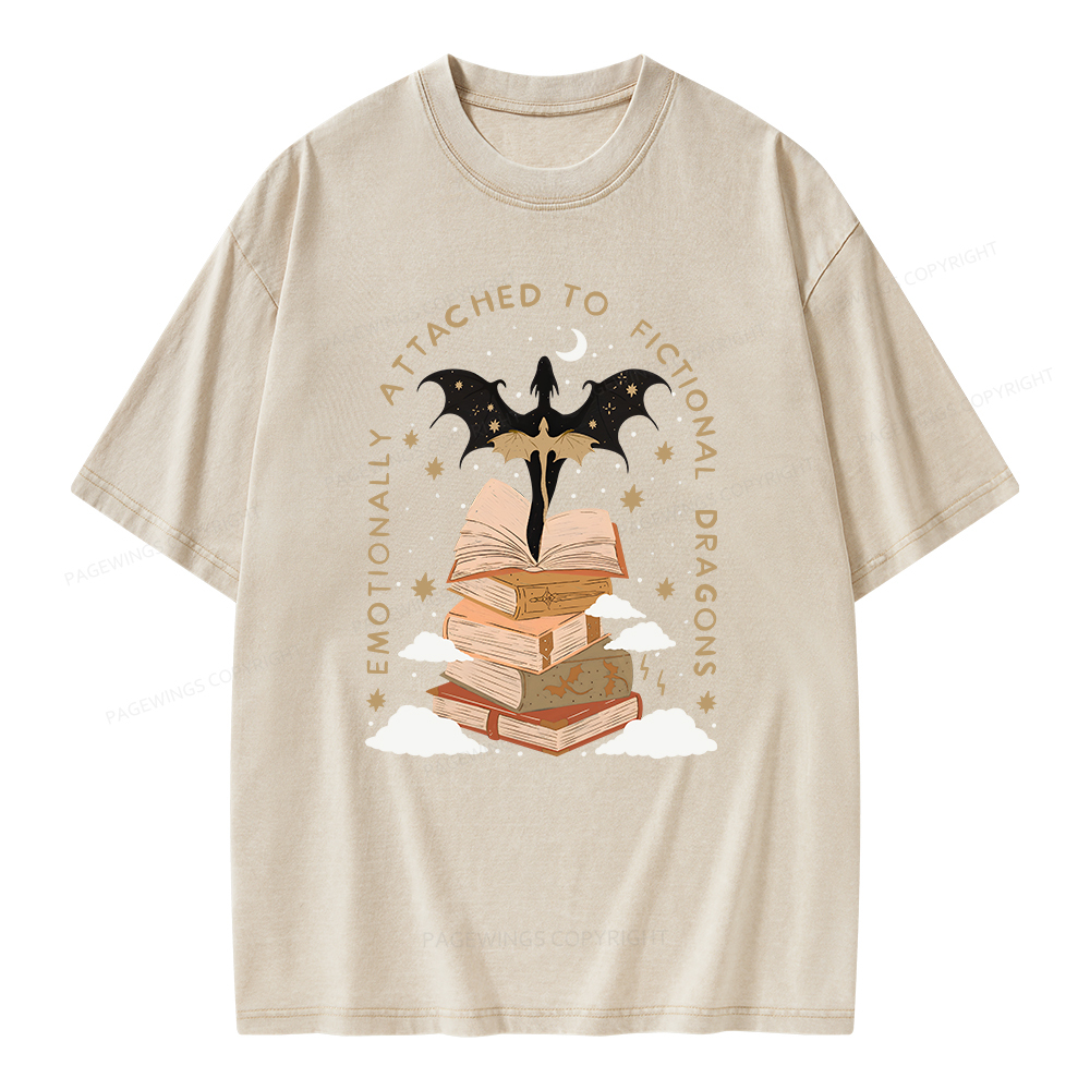 Pagewing Fantasy Romance Reader Gift Romantacy Unisex Washed T-shirt