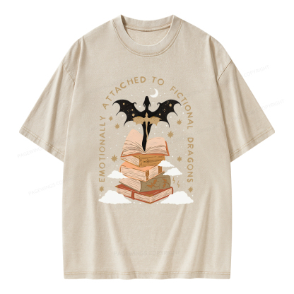 Pagewing Fantasy Romance Reader Gift Romantacy Unisex Washed T-shirt