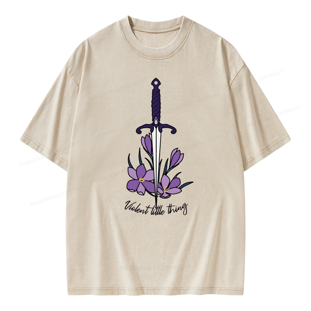 Pagewing ‘’Violent Little Thing" Fourth Wing MC Classic T-Shirt Unisex Washed T-shirt