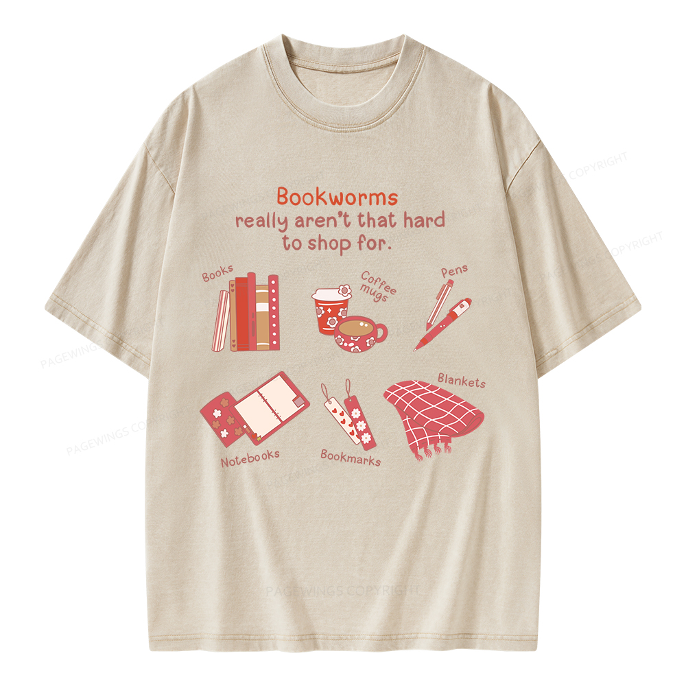 Pagewing Bookworms Really Aren't That Hard To Shop For Unisex Washed T-shirt