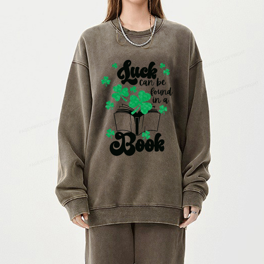 Pagewin Book Lover Shirt, Teacher Book Shirt Unisex Washed Sweatshirt