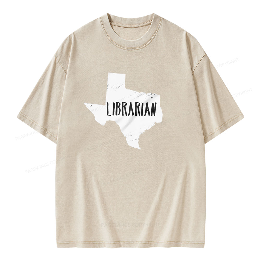 Pagewings Gift for Librarian  Unisex Washed T-shirt