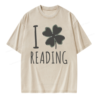Pagewing St Patricks Day Book Lover Shirt Unisex Washed T-shirt