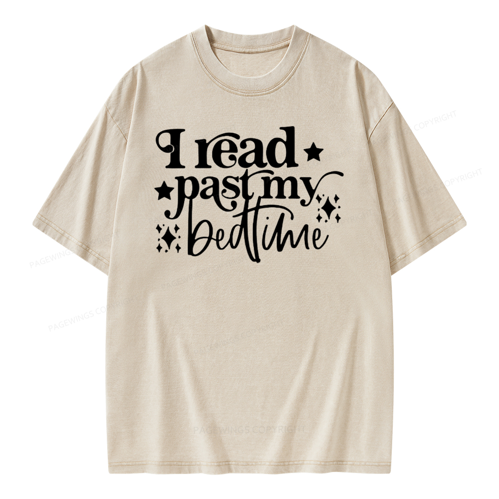 Pagewing I Read Past My Bedtime Unisex Tee Unisex Washed T-shirt