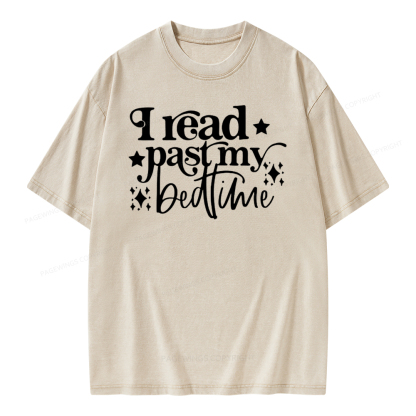 Pagewing I Read Past My Bedtime Unisex Tee Unisex Washed T-shirt