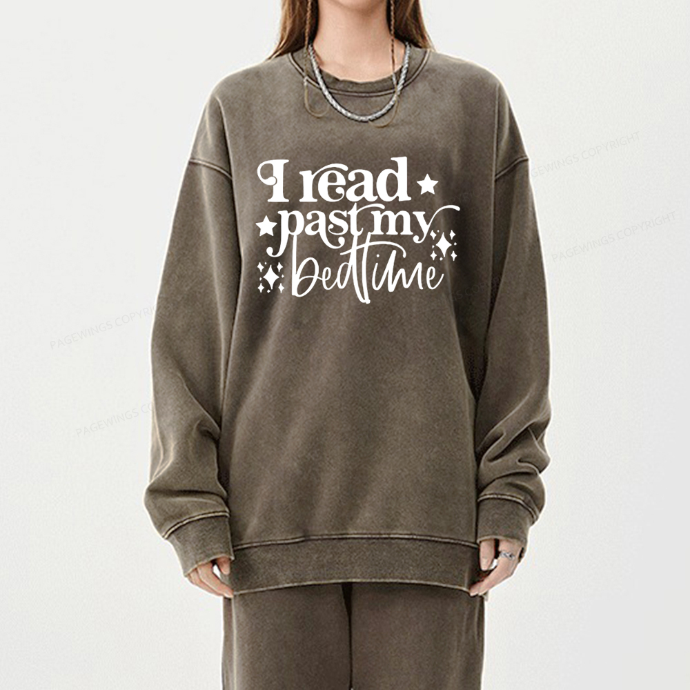 Pagewing I Read Past My Bedtime Unisex Tee Unisex Washed Sweatshirt