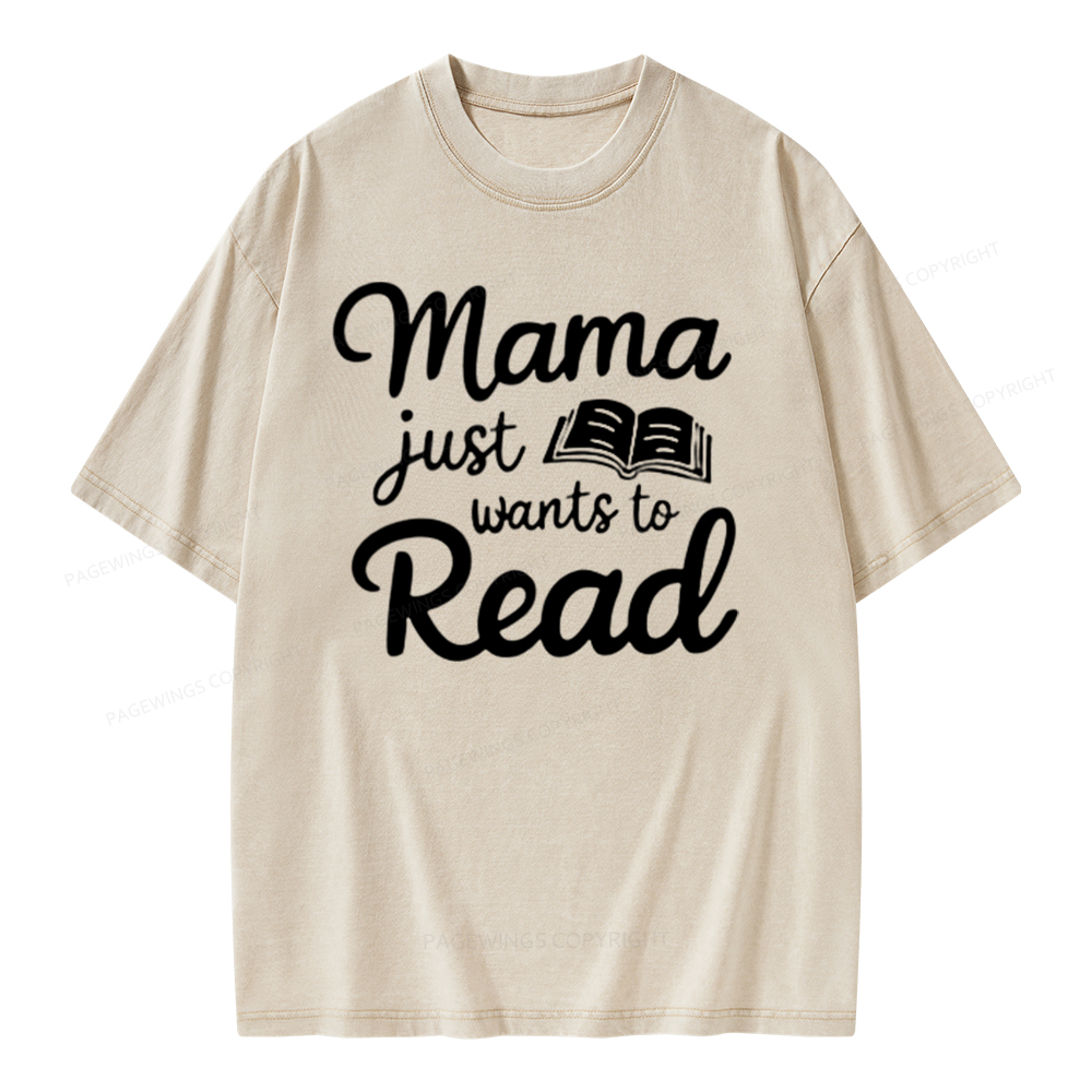 Pagewing Mama Wants Wo Read Unisex Tee Unisex Washed T-shirt