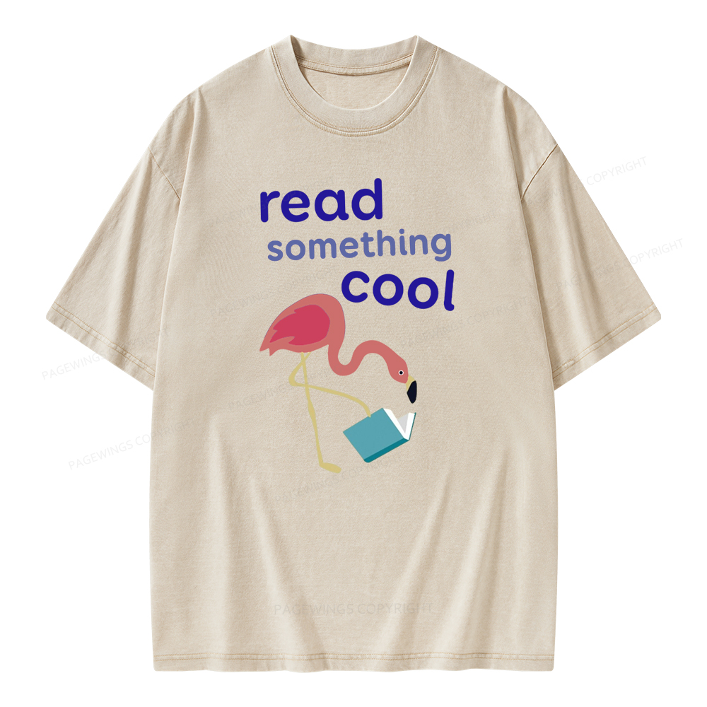 Pagewing Reading Something Cool Unisex Washed T-shirt