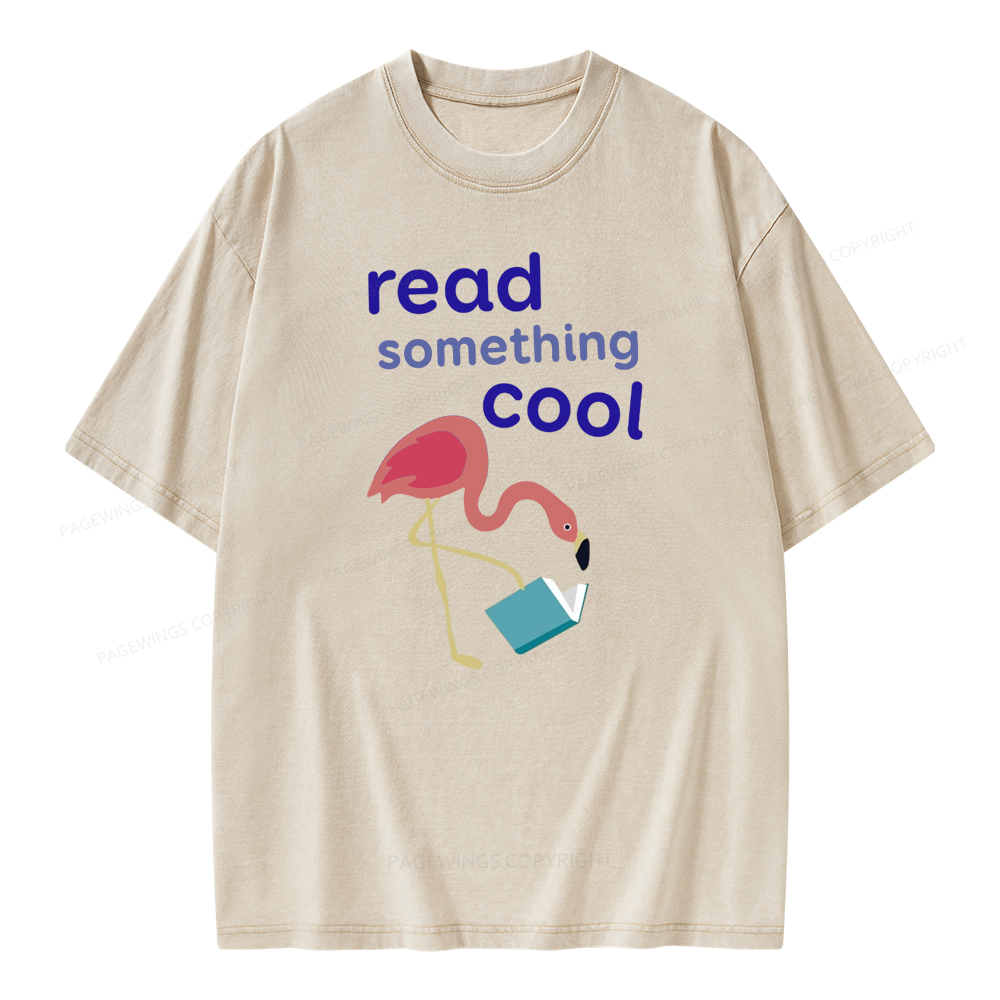 Pagewing Reading Something Cool Unisex Washed T-shirt