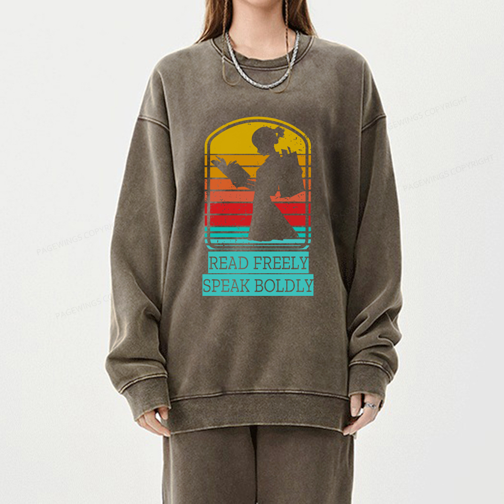 Pagewings Banned books T-Shirt Unisex Washed Sweatshirt