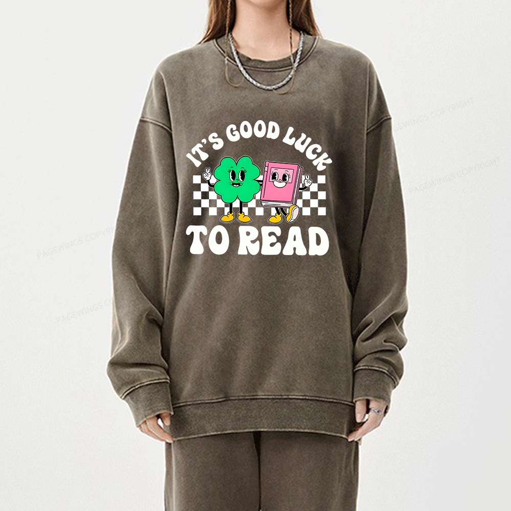 Pagewings St Patricks Day Teacher Shirt  Unisex Washed Sweatshirt
