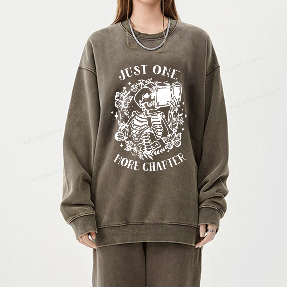 Pagewings Book Lover Shirt, Reading Shirt Unisex Washed Sweatshirt