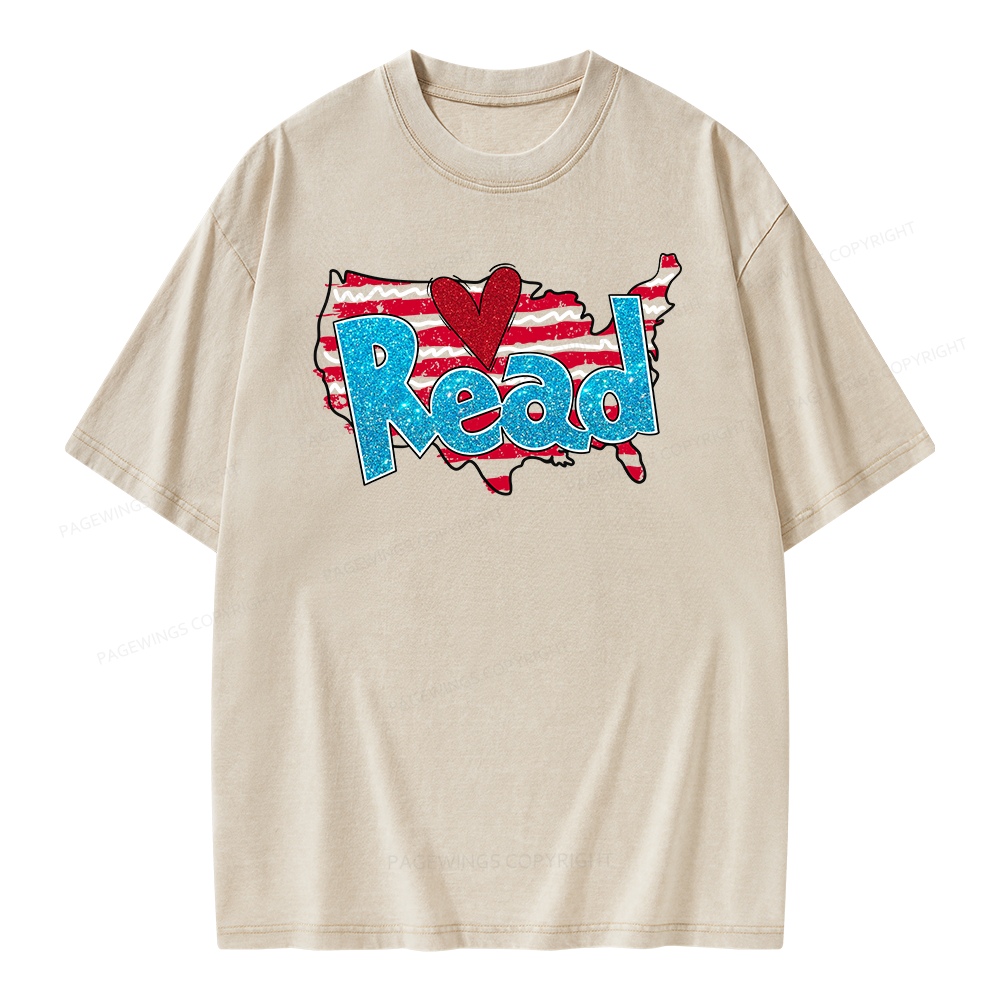 Pagewings Reading Day Shirt Unisex Washed T-shirt