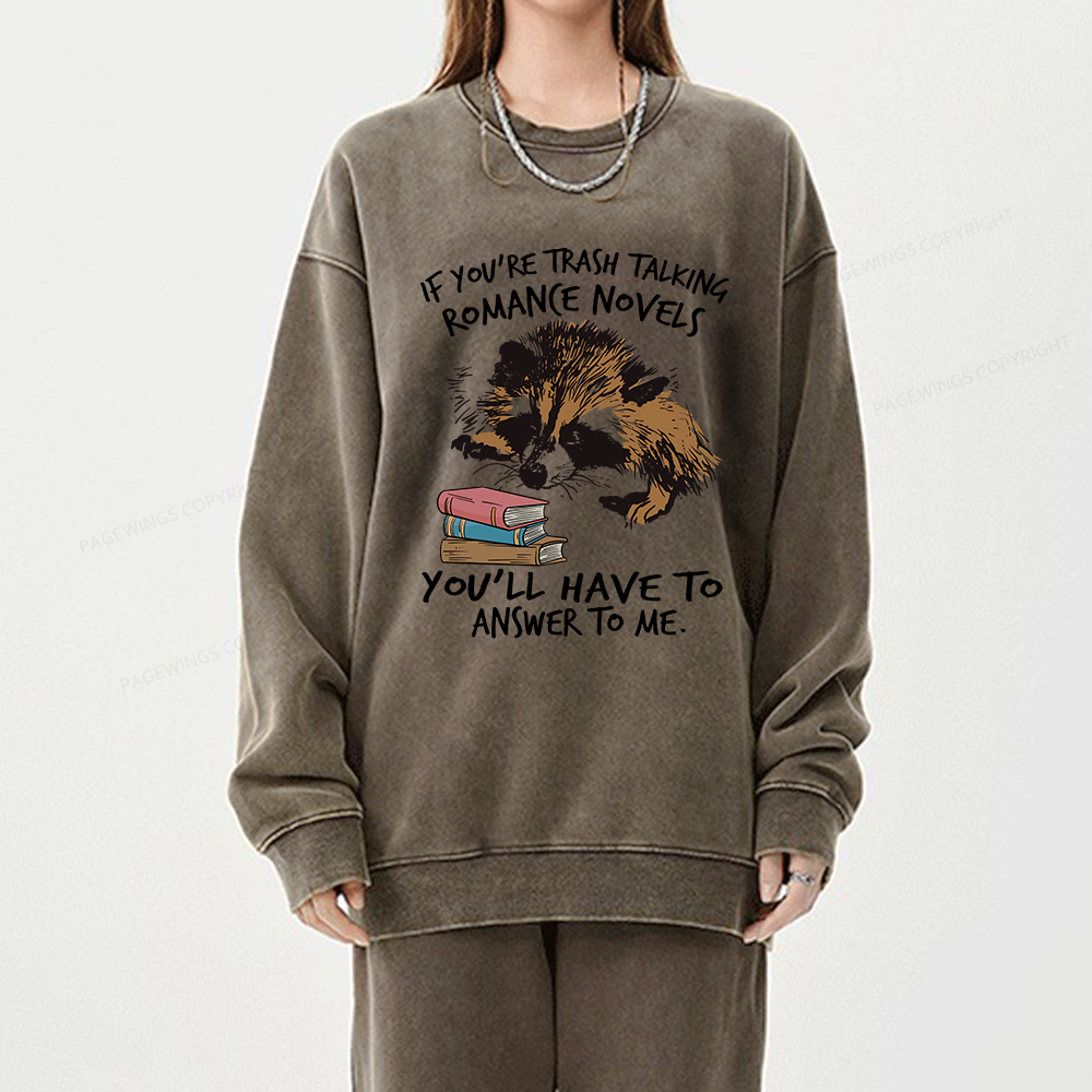 Pagewings Talking Ronan E Novels Unisex Washed Sweatshirt