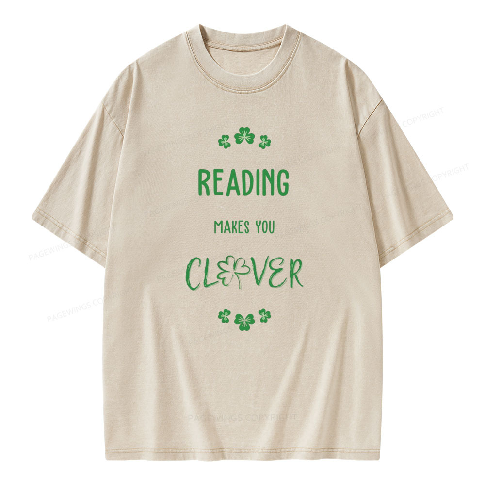 Pagewings Reading makes you clevr Unisex Washed T-shirt