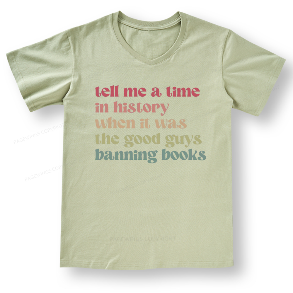 Pagewings Tell Me a Time in History V-neck T-shirt