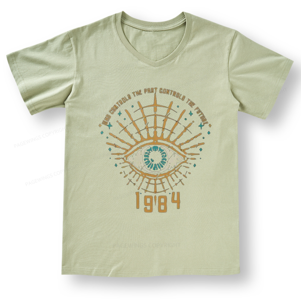 Pagewings George Orwell 1984 V-neck T-shirt