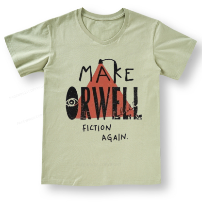 Pagewings Make Orwell Fiction Again V-neck T-shirt