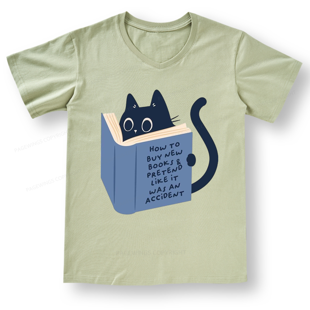 Pagewings How To Buy New Books V-neck T-shirt