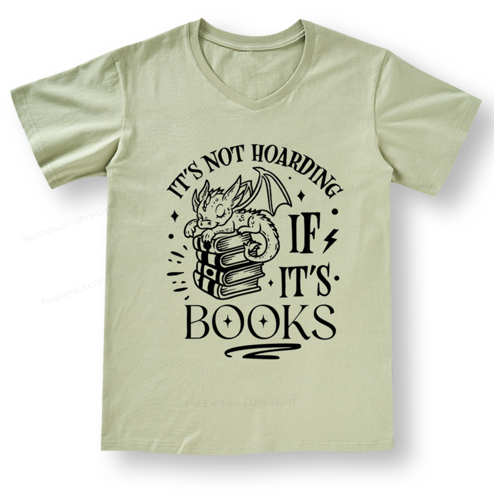 Pagewings It's Not Hoarding If It's Books V-neck T-shirt