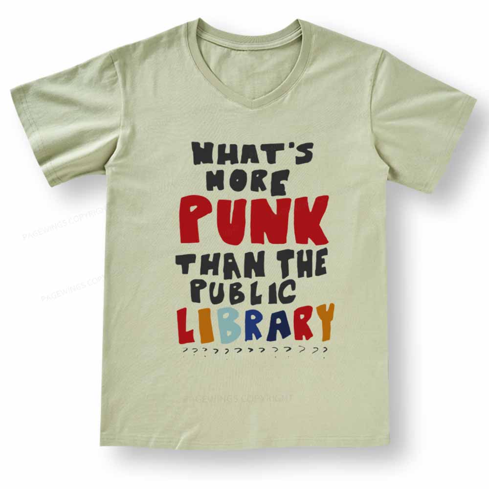 Pagewings What's More Punk Than The Public Library V-neck T-shirt